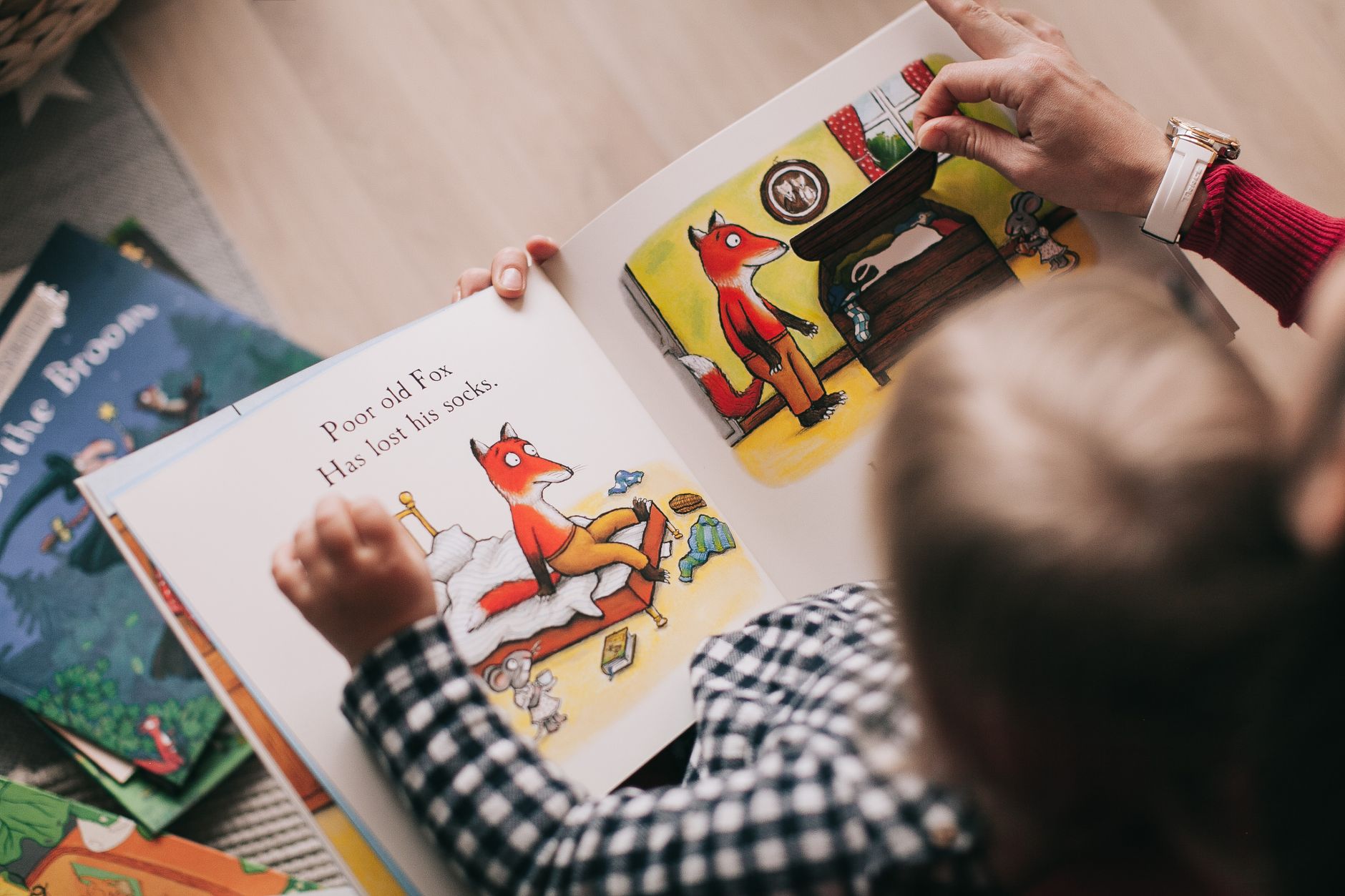 person reading a book