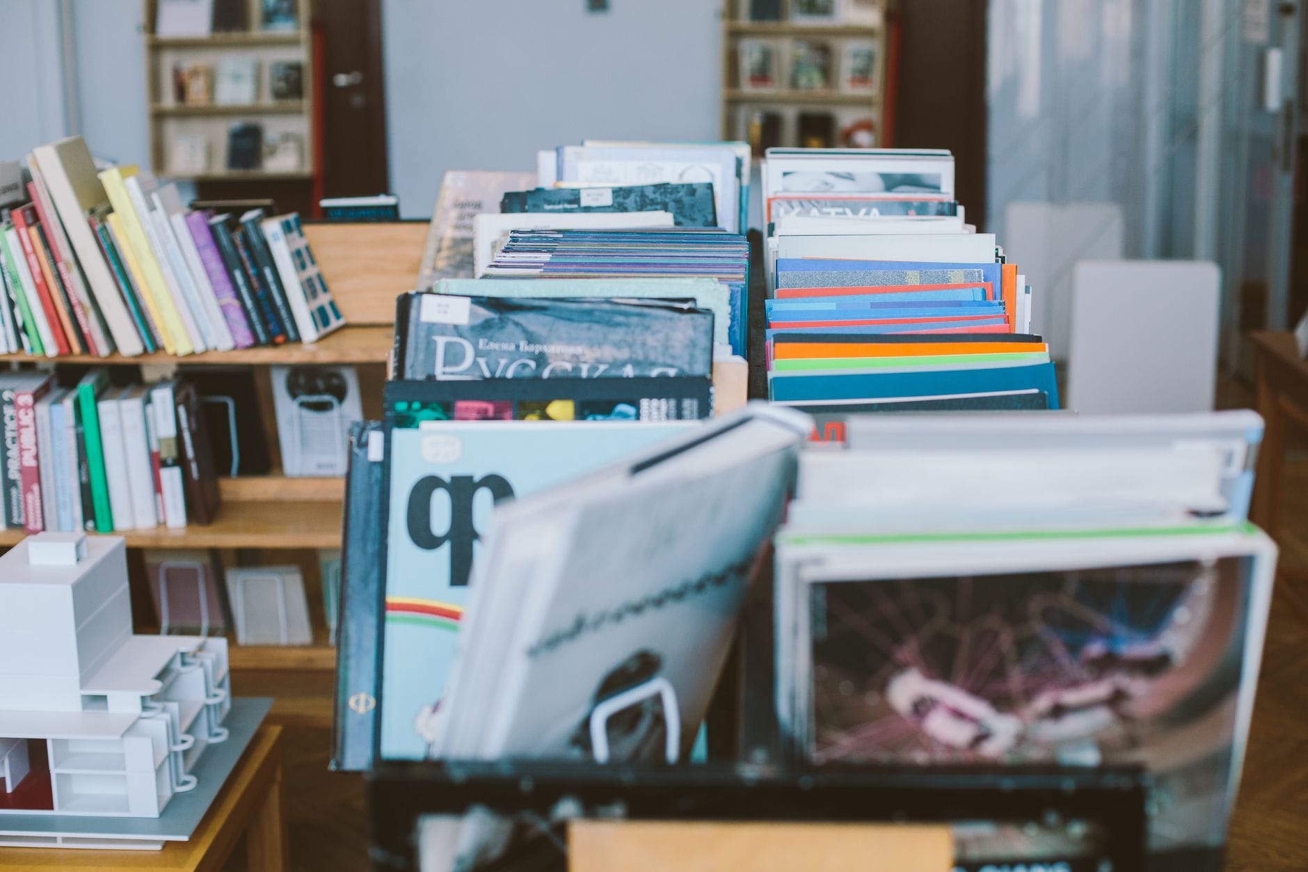 photo of books on bookshelves